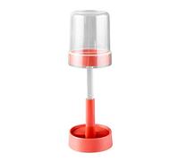 QOXEZY Support de brosse à dents avec gobelets/couvercle, support de dentifrice avec 2 emplacements, support de rangement dentaire réglable en hauteur pour un rangement facile de la salle de bain - B