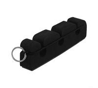 QOXEZY Support de canne à pêche portable en mousse avec aimant puissant, support de repos à 3 fentes pour toit de voiture, matériau haute densité pour un maintien sûr pendant les pauses, couleur noire