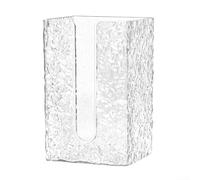 QOXEZY Support mural pour boîte à motif glacier, avec ouverture en forme de U, couvercle de boîte en plastique translucide pour salle de bain, cuisine, table de chevet, bureau