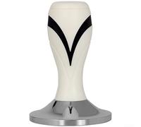 QOXEZY Tamper à café de 53 mm avec corps en acier inoxydable et poignée en ABS pour la préparation de l'expresso - Conçu pour supporter une force de tassement constante (blanc)