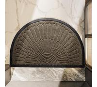 QOXEZY Tapis d'entrée avant robuste pour la maison et la terrasse, rainures nervurées, design antidérapant discret, 45,7 x 81,3 cm, utilisation en intérieur/extérieur (Doloba-Miko, 50 x 80 cm)