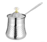 QOXEZY Tasse à café en acier inoxydable 304 avec couvercle, pour lait, thé, utilisation multifonction, esthétique élégante, facile à nettoyer, résistante à la rouille (argenté)