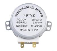 QOXEZY TYJ508A7 TYJ50-8A7 Moteur de plateau tournant de rechange pour micro-ondes Panasonic, arbre en D 4 tr/min 7 mm de diamètre AC 220 V 240 V, plateau tournant pour micro-ondes