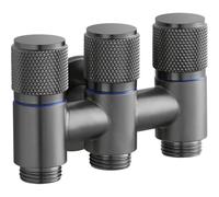QOXEZY Vanne inverseur 3 voies 1/2" Angle pour machine à laver | Cette vanne à trois voies en acier inoxydable vous permet de connecter plusieurs appareils à une seule source d'eau