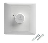 QOXEZY Variateur d'intensité rotatif pour lampes, maison, bureau, contrôle | Technologie Trailing Edge, gradation sans scintillement, fonctionnement silencieux, s'adapte aux boîtes murales standard