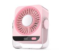 QOXEZY Ventilateur de bureau rechargeable silencieux USB portable | Ce ventilateur de bureau rechargeable silencieux offre jusqu'à dix-huit heures de refroidissement sans fil pour vous garder à