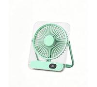 QOXEZY Ventilateur de bureau USB pliable et fin avec affichage numérique | Ce ventilateur fin et pliable dispose de cent quatre-vingt-dix-neuf niveaux de flux d'air réglables et d'un refroidissement