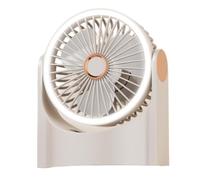 QOXEZY Ventilateur de table rechargeable silencieux USB 1200 mAh | Fonctionne silencieusement grâce à la technologie à faible bruit, ce qui le rend idéal pour les chambres
