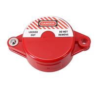 QOXEZY Verrou de robinet cylindrique en ABS pour robinets de jardin muraux - Verrouillage de valve d'eau inviolable, rouge, s'adapte à la plupart des raccords de tuyau standard (trou unique)