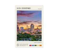 QOYVG Echte Foto, San Antonio-afdruk, San Antonio-kunst, San Antonio-foto, San Antonio-posterafdruk, San Antonio-posterafdruk, San Antonio-Decor Poster sur toile pour décoration de chambre à coucher