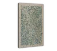 QOYVG Groene 3D-textuurschildering, Salie Groene Abstracte Kunst, Groen Mes Schilderij Poster sur toile Décoration murale Impression Tableaux 60 x 90 cm