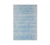 QOYVG Grote Blauwe Krabbeltekening, Cy Twombly, Kleurrijke Krabbeltekening, Blauwe Lijntekening Impression sur toile Décoration murale 30 x 45 cm