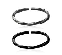 QOZJI 2 Pièces Cadeau couple, Bracelet Couple, idee Cadeau Mariage pour Hommes Femmes Bracelet, Bracelet Couple pour Saint Valentin, Amitié, Femme, Bracelet bande de Möbius