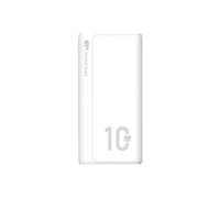 QP15 - Banque d'alimentation - 10000 mAh - 18 watt - 3 A - PD, QC 3.0 - 3 connecteurs de sortie (2 x USB, USB-C) - blanc