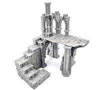QP3D - Mur en Ruine pour Wargames, Paysage de Terrain 28-32 mm, Accessoires de Jeu de Rôle DND, D&D, Jeu de Société, Impression 3D