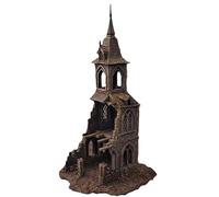 QP3D - Ruine abbaye gothique 28-32 mm Terrain - Bâtiment d'église médiévale pour jeux de rôle et d'escarmouche (4 parties), batailles fantastiques et jeux de guerre sur table