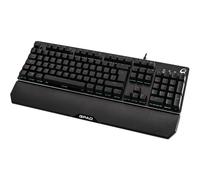QPAD MK-40 Pro Gaming Membranical Keyboard, Halbmechanische Tastatur Metall Oberfläche, Beleuchtung, Schwarz
