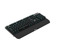 Qpad Clavier gaming MK-40 Pro – Semi-mécanique, surface métallique, éclairage, noir, QWE allemand