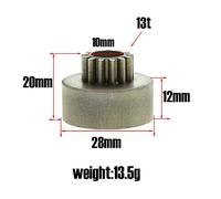 QPAJWAKS Cloche d'embrayage KYOSHO RC en métal 13 Dents for Voiture RC 1/8 MP10 MP9 IFW46 97035-13