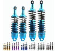 QPAJWAKS Lot de 4 amortisseurs Avant et arrière en métal 90-105 mm for Traxxas Slash HQ727 1/10 RC Car Upgrade Parts(Purple)