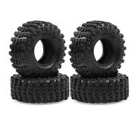 QPAJWAKS Lot de 4 pneus en Caoutchouc Souple et Collant de 1,3 Pouce for Voiture sur chenilles RC 1/24 1/18 SCX24 TRX4M, Roues RC de 1,3 Pouce, Peau fœtale