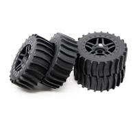 QPAJWAKS Lot de 4 Roues de désert for Buggy Tout-Terrain, 118 x 42 mm, 17 mm, hexagonales, for modèles RC 1/7, 1/8, 1/10, ARMAA, TRAXXAS, Slash, 2WD et 4WD, Wltoys