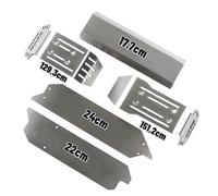 QPAJWAKS Lot de 5 plaques de Protection Avant et arrière en Acier Inoxydable for TRAXXAS 1/10 MAXX V2.0 avec Widemaxx Monster Truck-89086-4(Small Size)