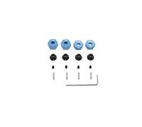 QPAJWAKS Metal Hex Wheel Hubs Pins and M4 Flanged Lock Nuts Set for Traxxas Slash 2WD 1/10 Upgrade Parts Replace 1654 3654(Sky Blue)