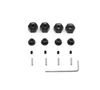 QPAJWAKS Metal Hex Wheel Hubs Pins and M4 Flanged Lock Nuts Set for Traxxas Slash 2WD 1/10 Upgrade Parts Replace 1654 3654(Zwart)