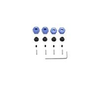 QPAJWAKS Metal Hex Wheel Hubs Pins and M4 Flanged Lock Nuts Set for Traxxas Slash 2WD 1/10 Upgrade Parts Replace 1654 3654(Blau)