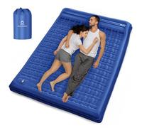 QPAU Matelas Camping de Autogonflant, 12 cm Extra Epais Matelas Gonflable avec Pompe à Pied Intégrée, Portable Pliable Etanche Tapis de Couchage pour Camping, Randonnée, Sac à Dos