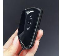 QPDDFG Coque de Clé pour VW Golf 8 Golf 8.5 2020-2025, Coque Clé Porte-clés Coque de clé de Voiture Protecteur de clé de Voiture Télécommande Boîtier de clé,B Transparent Black