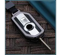 QPDDFG Porte-clés de Moto Housse de Protection pour BMW K 1600 B, Housse de Clé de Moto Coque de Clé Télécommandée,Protecteur de Coque de clé à Distance,B Silver