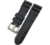 QPDRNC Bracelet de montre en caoutchouc 24 mm 26 mm en silicone pour Panerai Luminor submersible PAM Vert Bleu Bracelet étanche, 24mm, Agate