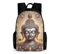 QPIRINMEX Bouddha Statue CArtables D'école Imprimés En 3D Sacs À Dos Pour Enfants Sac D'école Pour Garçons Filles Élémentaire Et Moyen 17pouce