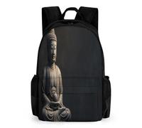 QPIRINMEX Bouddha Statue CArtables D'école Imprimés En 3D Sacs À Dos Pour Enfants Sac D'école Pour Garçons Filles Élémentaire Et Moyen 17pouce