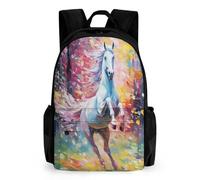 QPIRINMEX Cheval Cartables D'école Imprimés En 3D Animaux Sacs À Dos Pour Enfants Sac D'école Pour Garçons Filles Élémentaire Et Moyen 17pouce