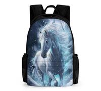 QPIRINMEX Cheval CArtables D'école Imprimés En 3D Art Sacs À Dos Pour Enfants Sac D'école Pour Garçons Filles Élémentaire Et Moyen 17pouce