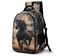 QPIRINMEX Cheval Sacs À Dos Pour Enfants Animaux Sacs D'école Pour La Maternelle Secondaire Sac À Dos Pour Enfants D'âge Préscolaire Sacs À Dos De Marche 17pouce