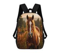 QPIRINMEX Cheval Sacs À Dos Sac À Dos Scolaire Pour Enfants Sac D'école Imprimé En 3D Animal Sac D'école Pour Garçons Élèves Du Primaire Et Du Collège 17pouce