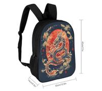 QPIRINMEX Dragon japonais Cartables D'école Imprimés En 3D Sacs À Dos Pour Enfants Sac D'école Pour Garçons Filles Élémentaire Et Moyen 17pouce