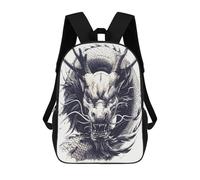 QPIRINMEX Dragon japonais Cartables D'école Imprimés En 3D Sacs À Dos Pour Enfants Sac D'école Pour Garçons Filles Élémentaire Et Moyen 17pouce
