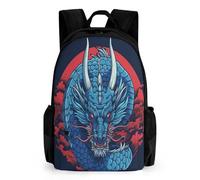 QPIRINMEX Dragon japonais CArtables D'école Imprimés En 3D Sacs À Dos Pour Enfants Sac D'école Pour Garçons Filles Élémentaire Et Moyen 17pouce