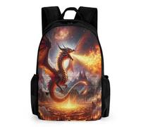 QPIRINMEX Dragon volant CArtables D'école Imprimés En 3D dinosaureses Sacs À Dos Pour Enfants Sac D'école Pour Garçons Filles Élémentaire Et Moyen 17pouce
