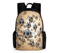 QPIRINMEX Football Cartables D'école Imprimés En 3D Mouvement Sacs À Dos Pour Enfants Sac D'école Pour Garçons Filles Élémentaire Et Moyen 17pouce