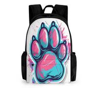 QPIRINMEX Impression de patte d'ours CArtables D'école Imprimés En 3D Sacs À Dos Pour Enfants Sac D'école Pour Garçons Filles Élémentaire Et Moyen 17pouce