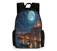 QPIRINMEX Landmark Sac À Dos Pour Enfants, Cartable, Cartable Architecture Fille Primaire, Sac À Dos Scolaire, Grande Capacité, Cadeau Pour Fille Et GarçOn 42x30.5cm