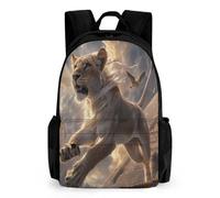 QPIRINMEX Lion CArtables D'école Imprimés En 3D Animaux sauvages Sacs À Dos Pour Enfants Sac D'école Pour Garçons Filles Élémentaire Et Moyen 17pouce