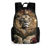 QPIRINMEX Lion Cartables D'école Imprimés En 3D Sacs À Dos Pour Enfants Sac D'école Pour Garçons Filles Élémentaire Et Moyen 17pouce