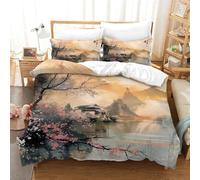 QPIRINMEX Montagne 3D Parure De Lit Housse De Couette,Programme pour Enfants Housse Couette 3pcs pour Adultes Et Enfants Microfibre Douce Super King(260x220cm)